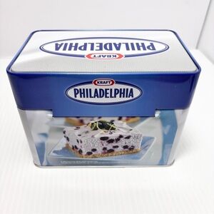 Collectible Kraft Philadelphia Cream Cheese‎ Tin with Recipe Card Collection